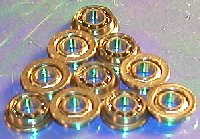 10 Slot Car Flanged Balls Bearings 3/32 x 3/16 Open