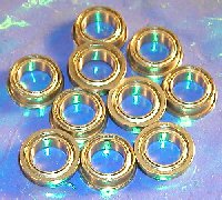 10 Flanged Balls Bearings FR168ZZ 1/4 x 3/8 x 1/8 Shielded