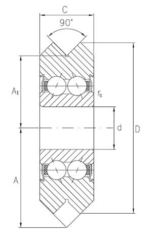 12mm V Groove Guide Bearings:vxb:Ball Bearing