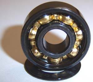 800 608-2RS ABEC-7 Black Skateboard/Inline Skate/Rollerblade/Hockey Bearing:Bronze Cage:Sealed:Black