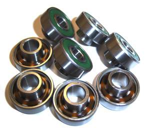 8 Skateboard Extended Ceramic Bearings with Built-in Spacers