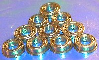 10 Flanged Balls Bearings 5x9 Shielded 5x9x3