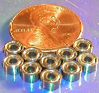 10 Balls Bearings 2x5 Shielded 2x5x2.5