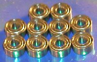10 Balls Bearings R2-5ZZ 1/8 x 5/16 x 9/64 Shielded